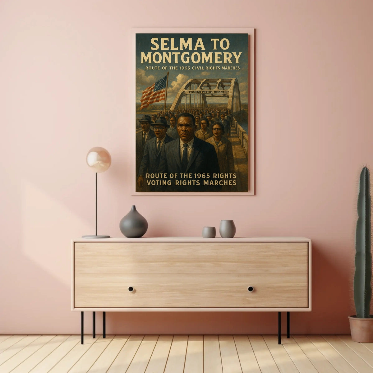 Selma To Montgomery Route Of The 1965 Poster