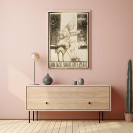 Jack Spratt Health Conscious WWII Propaganda Poster PosterGoat