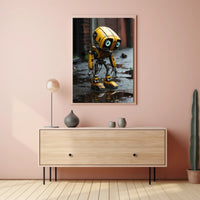 The Curious Yellow Robot Poster PosterGoat