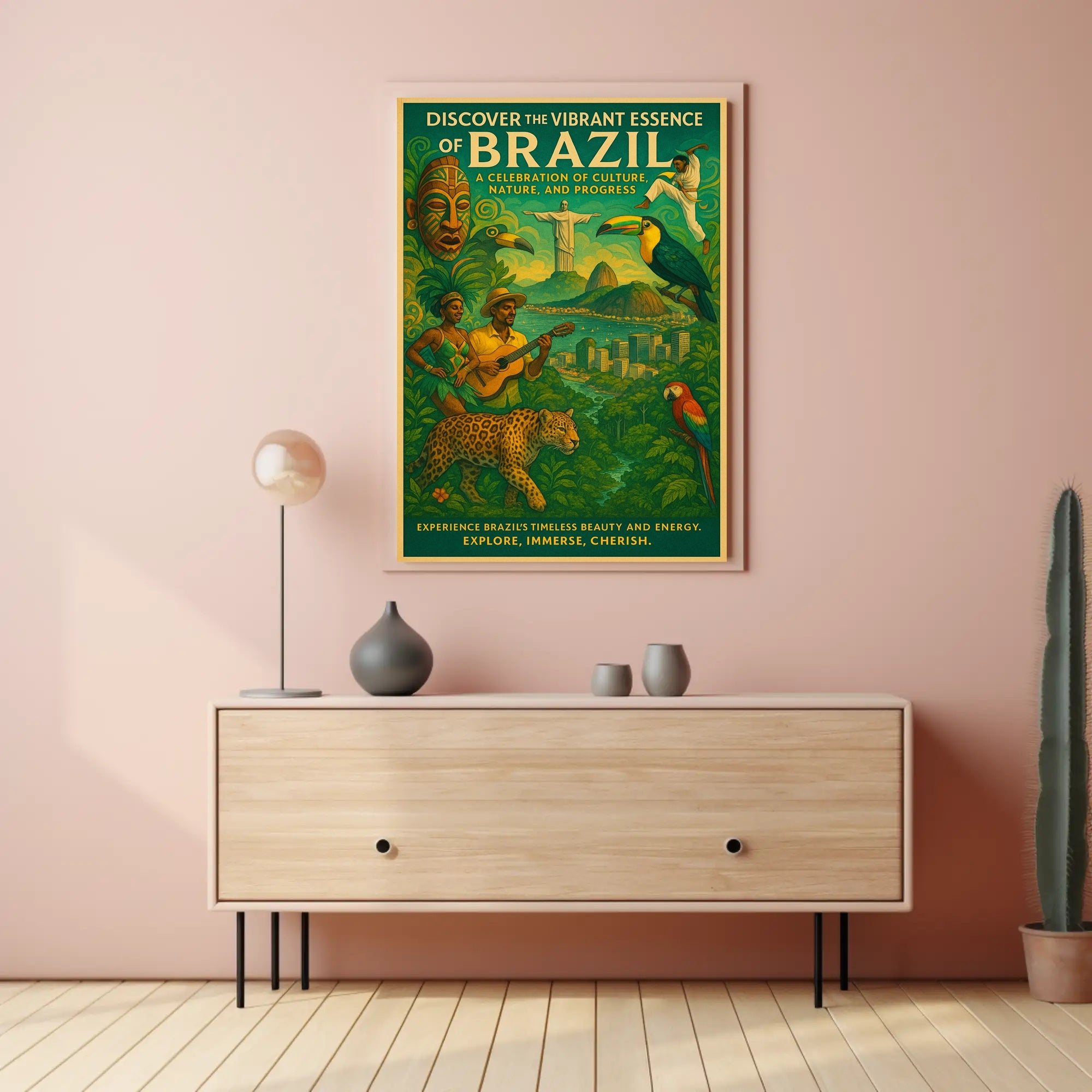 Discover the Vibrant Essence of Brazil Poster PosterGoat