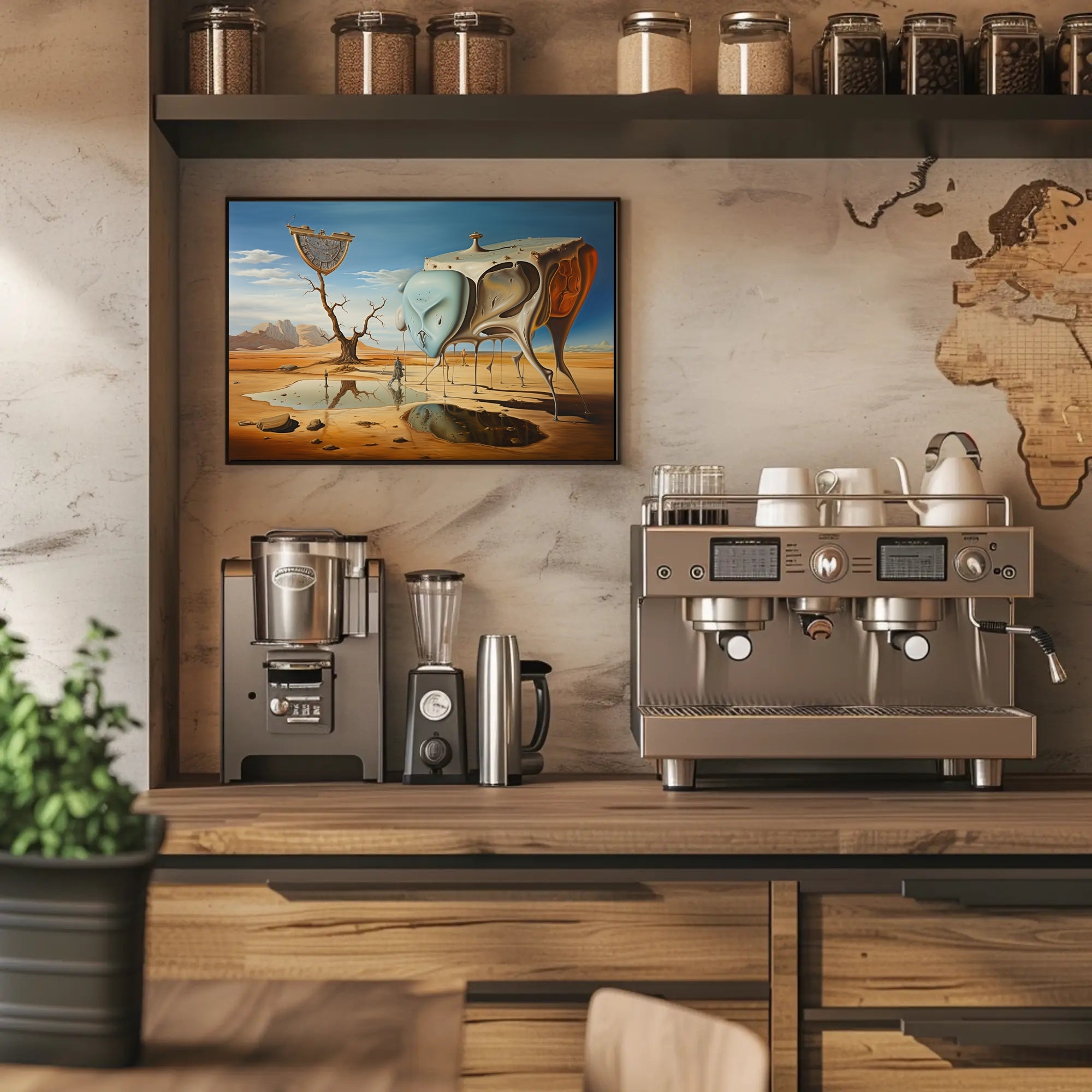 Surreal Dreamscape in a Desert Artistic Poster