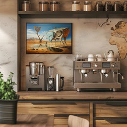 Surreal Dreamscape in a Desert Artistic Poster