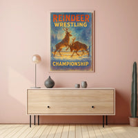 Reindeer Wrestling Championship: Enchanting Fantasy or Mythology Poster