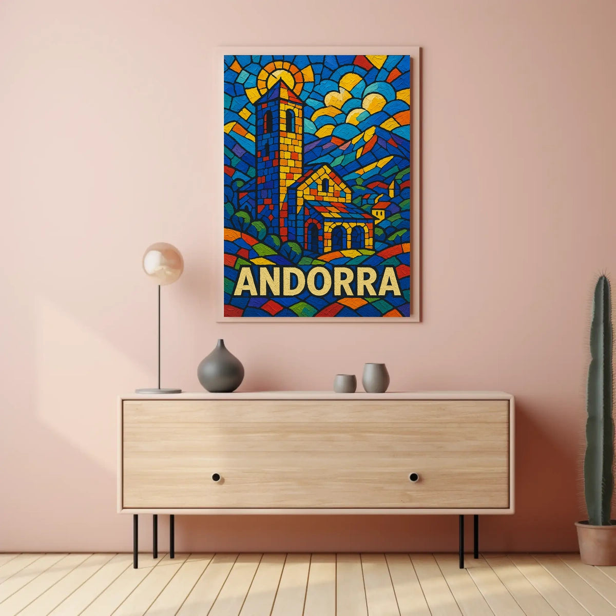 Andorra Vibrant Mosaic Poster