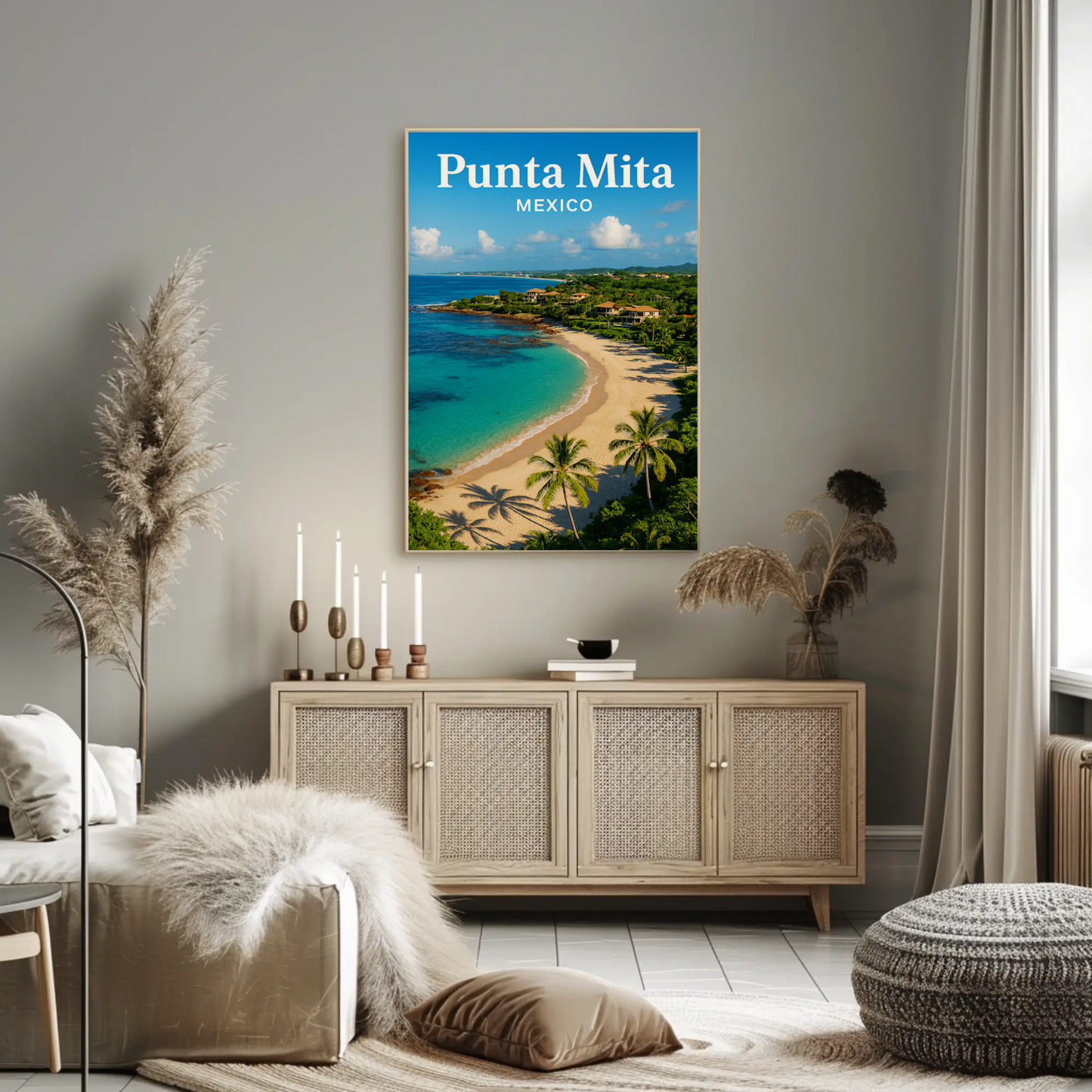 Punta Mita Mexico Coastline Villas Travel Poster