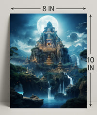 Enchanted Mountain Citadel Poster