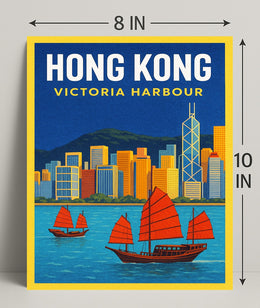 Hong Kong Victoria Harbour Poster PosterGoat