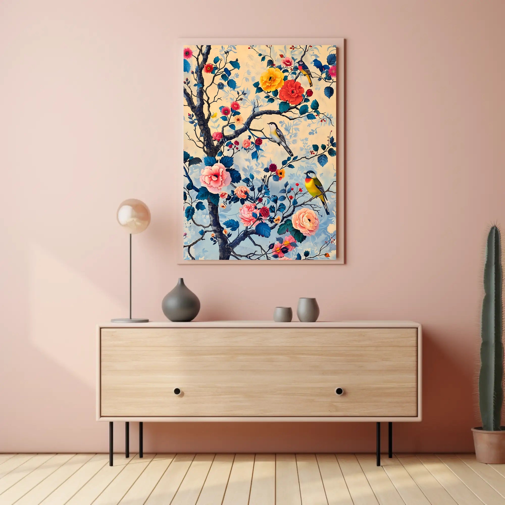 Blossoms And Birds William Morris Art Poster