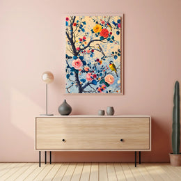 Blossoms And Birds William Morris Art Poster