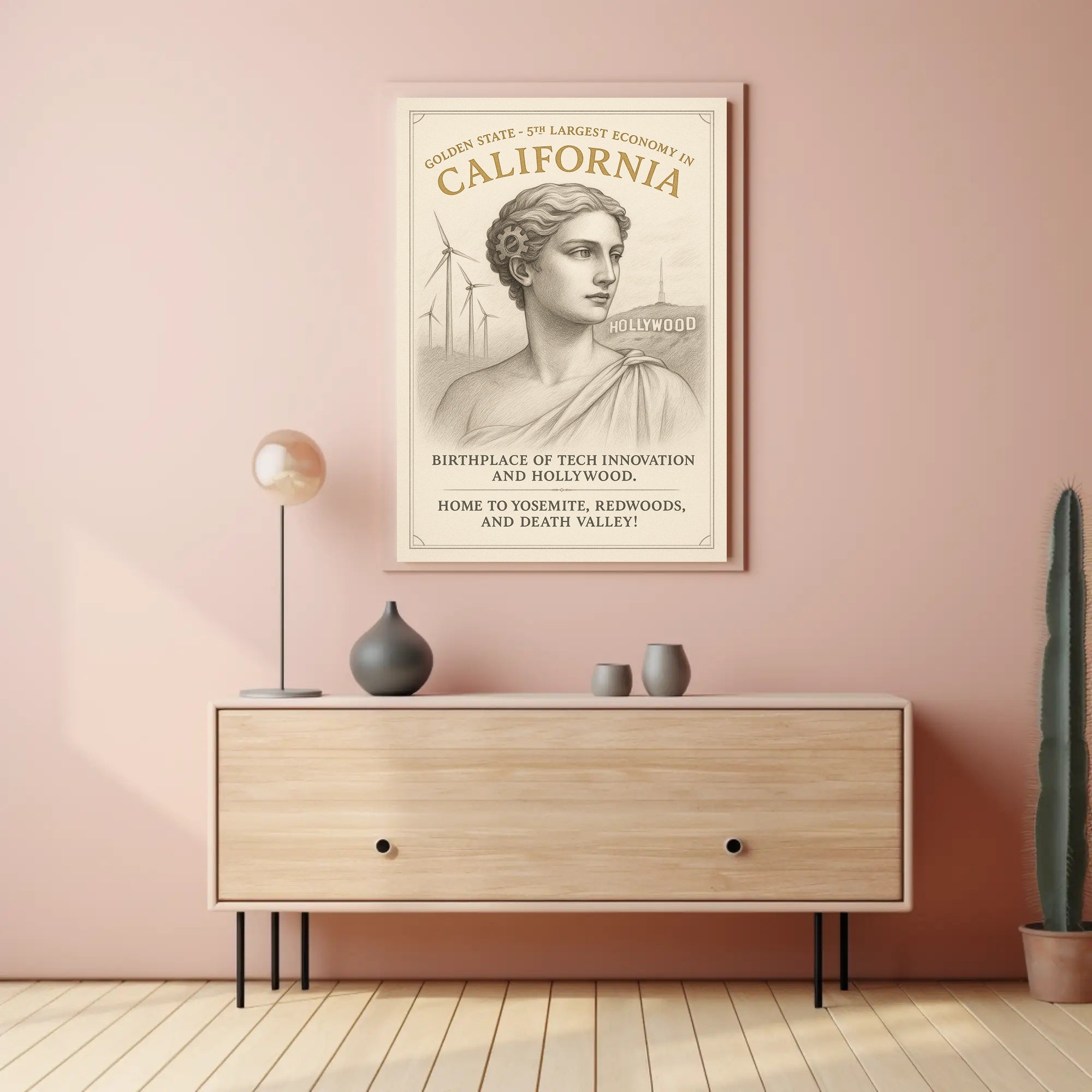 California Golden State Poster PosterGoat