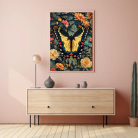 Butterfly Symphony: Vibrant Botanical Modern Art Animal Poster
