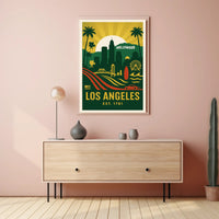 Los Angeles Highlights Poster PosterGoat