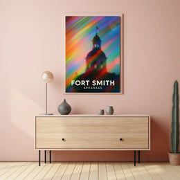 Fort Smith Arkansas Minimalist Travel Wanderlust Poster