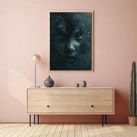 Majestic Mountain Sunset: Abstract Landscape Poster PosterGoat