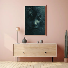 Majestic Mountain Sunset: Abstract Landscape Poster PosterGoat