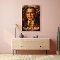 George W. Bush 43rd President of the United States Double Exposure Poster