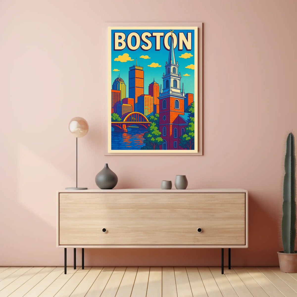 Boston Cityscape Poster