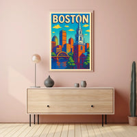 Boston Cityscape Poster
