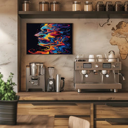 Vibrant Abstract Portrait Abstract Poster