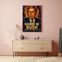 George W. Bush 43rd President of the United States Glitch Hop Art Poster