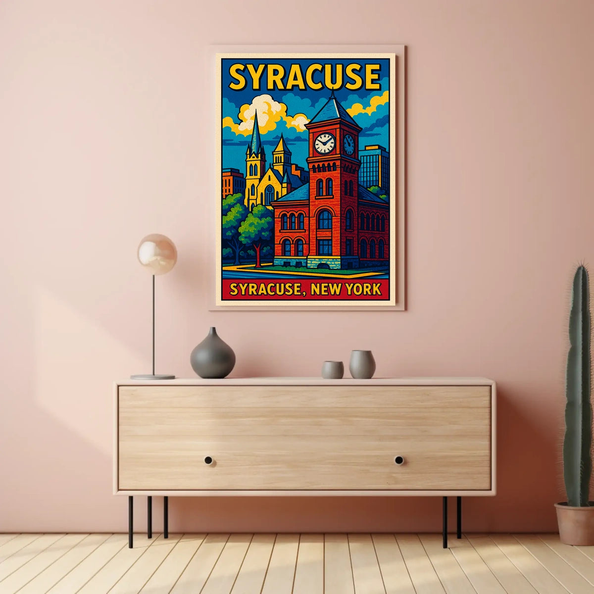 Syracuse, New York Architectural Charm Poster