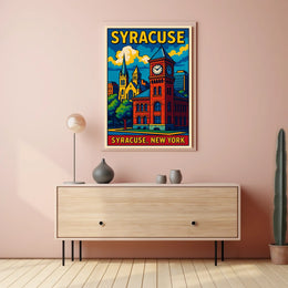 Syracuse, New York Architectural Charm Poster