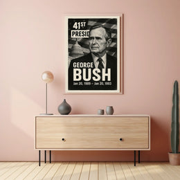 George H. W. Bush 41st President of the United States Digital Montaje Poster