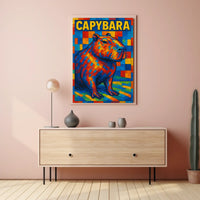 Capybara Mosaic Art Poster