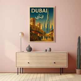 Discover Dubai Poster A Blend Of Tradition And Modernity