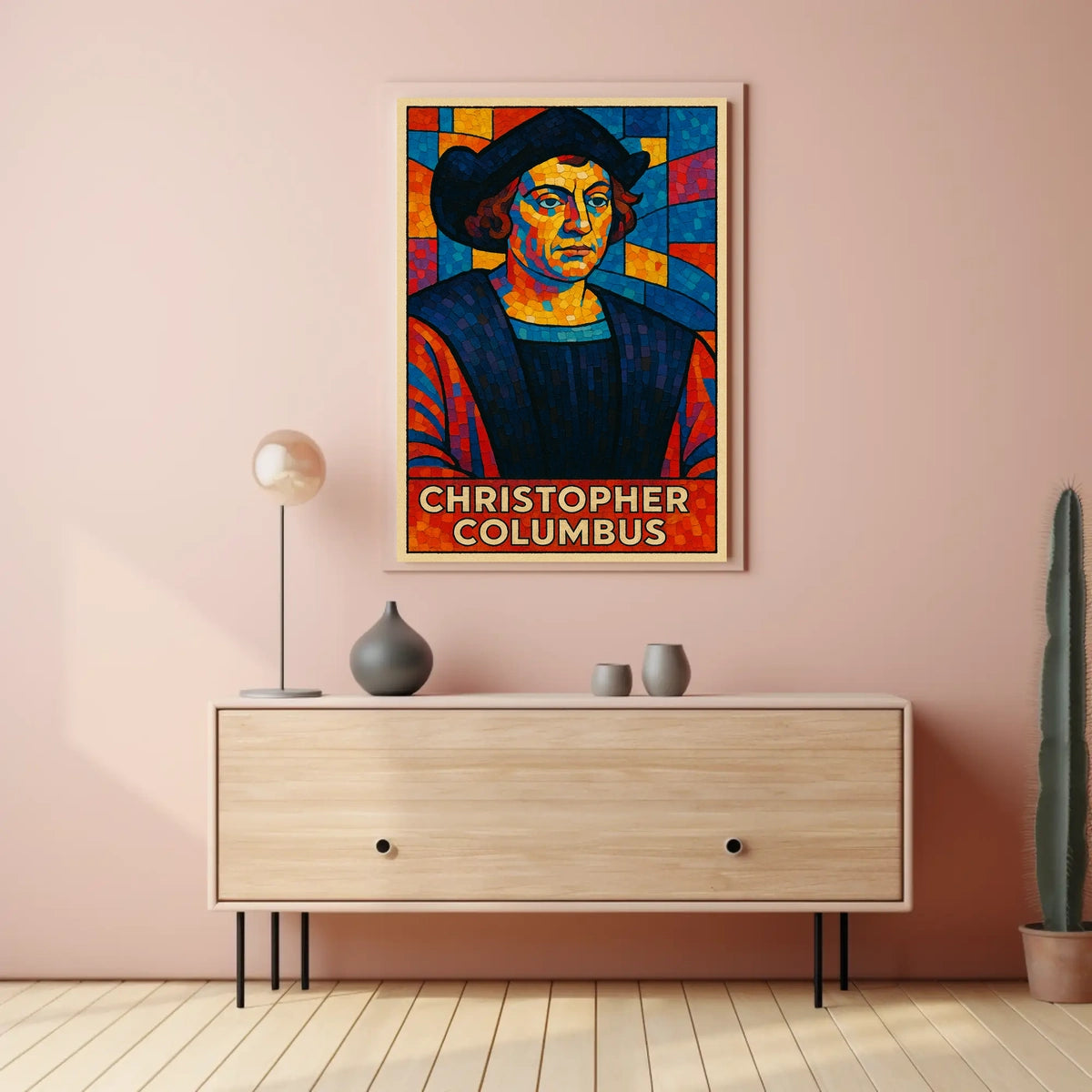 Christopher Columbus Mosaic Poster