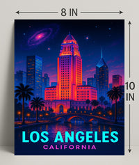 Los Angeles Nightscape Poster PosterGoat