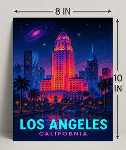 Los Angeles Nightscape Poster PosterGoat