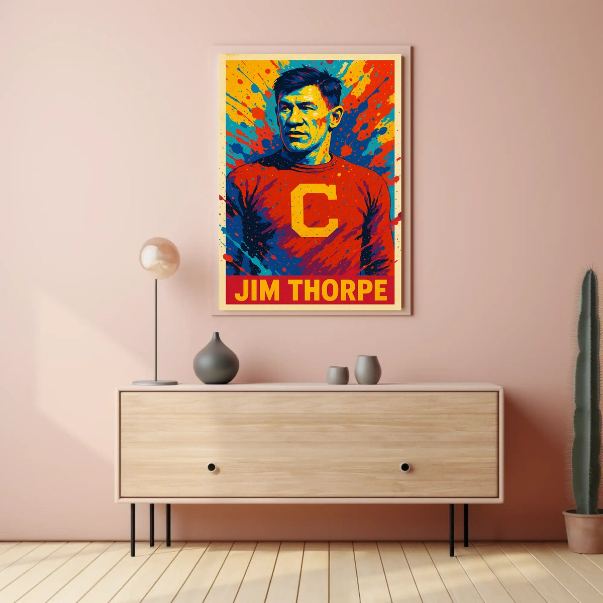 Jim Thorpe Iconic Athlete Poster