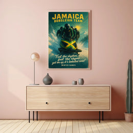 Jamaica Bobsleigh Team Winter Games Poster