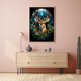 Enchanted Forest Deer Poster