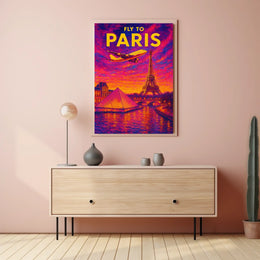 Fly to Paris Poster