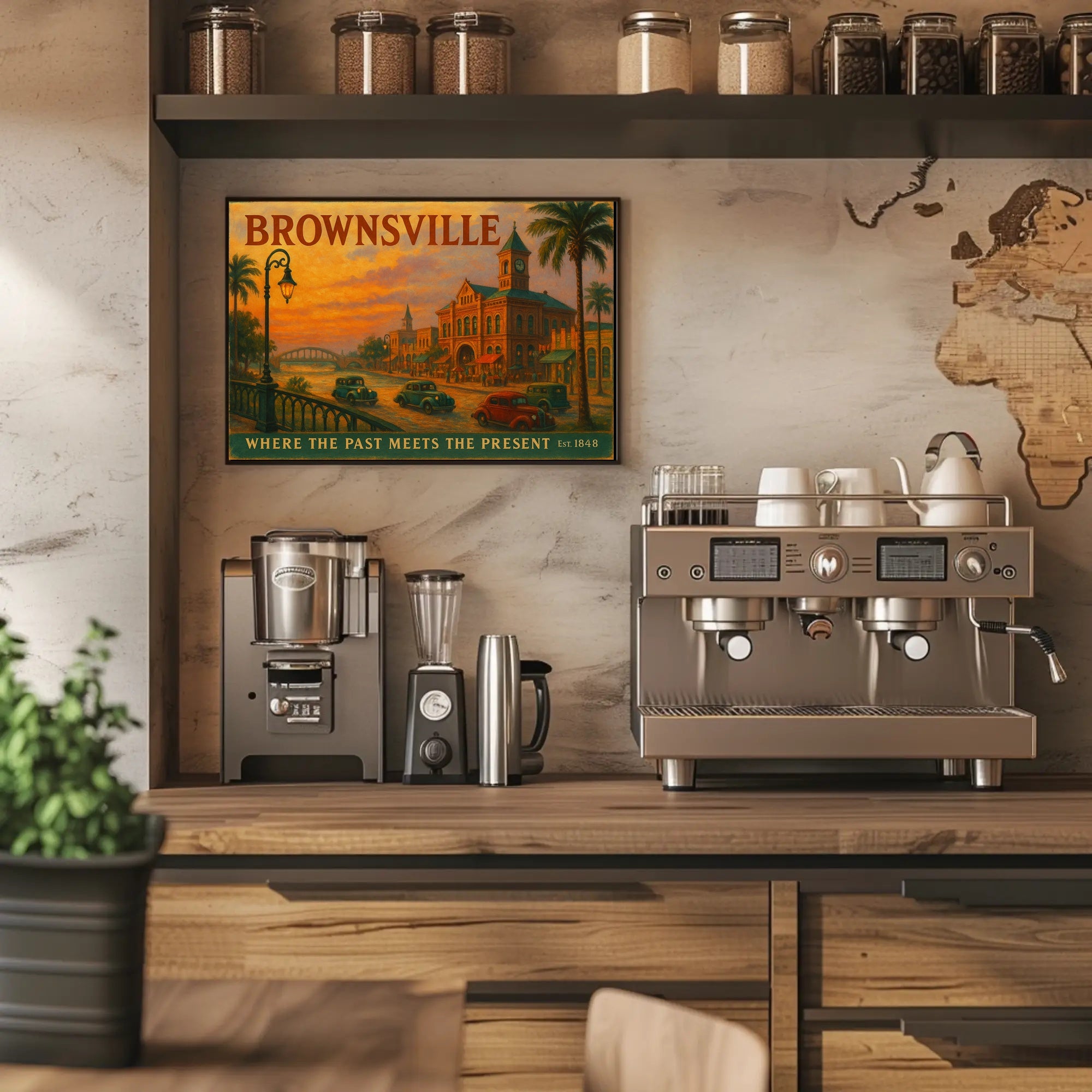 Brownsville Travel Poster Art Print