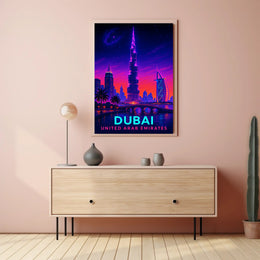Dubai Skyline United Arab Emirates Poster PosterGoat