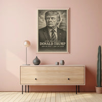 Donald Trump Era Determination Engraved Cinematic American Leader Patriotism Poster
