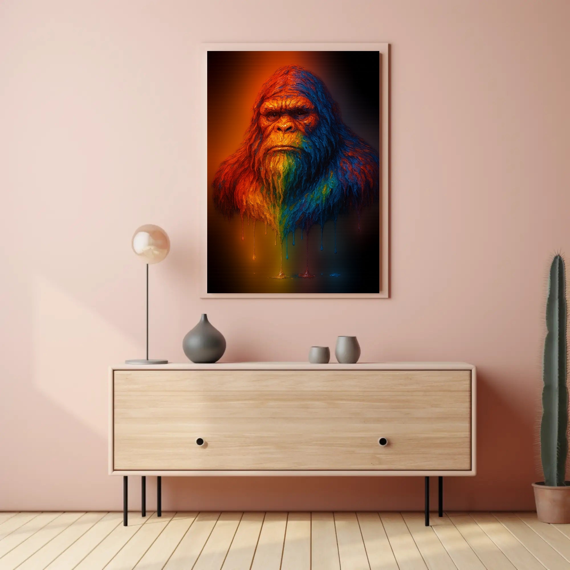 Vibrant Sasquatch Poster PosterGoat