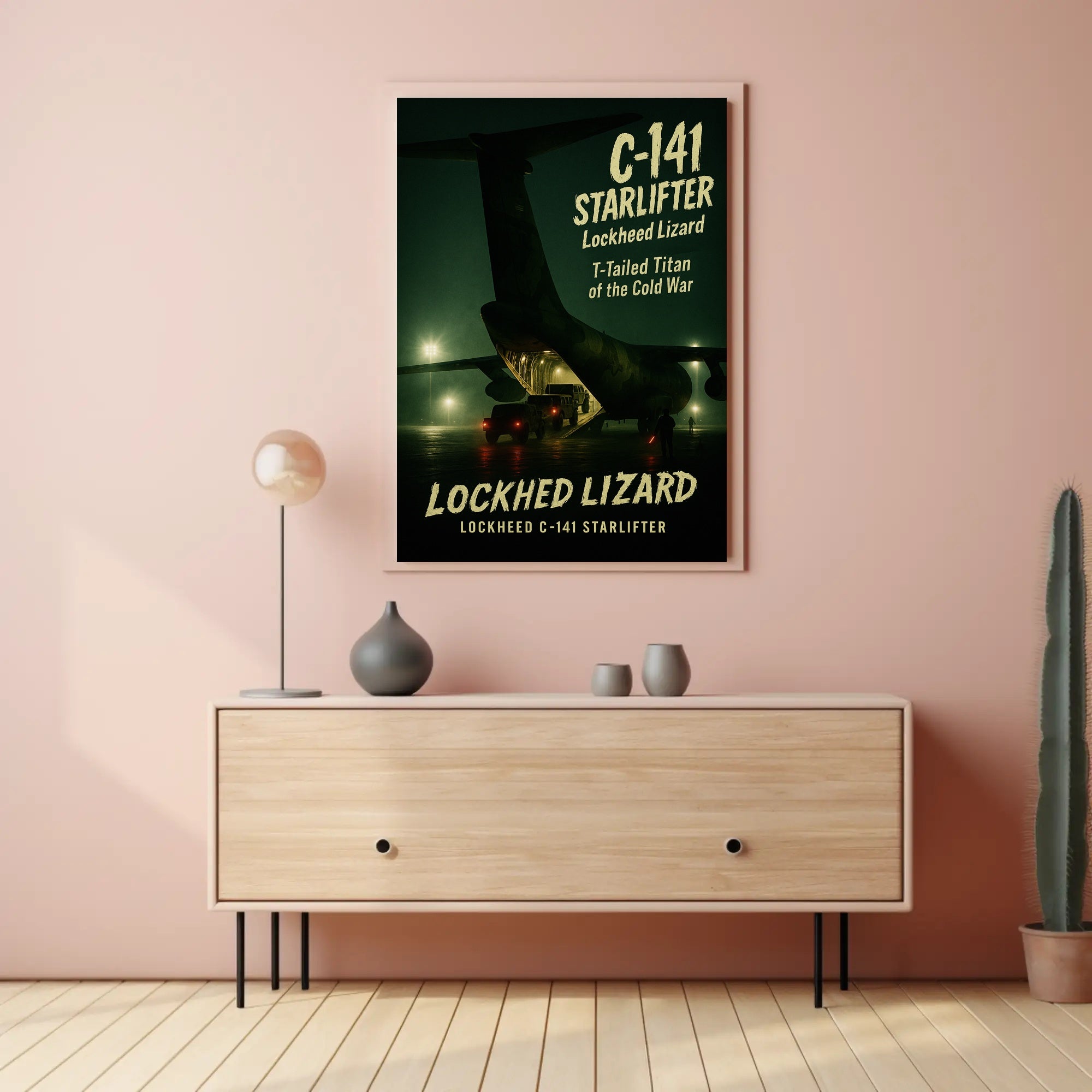 Lockheed C-141 T-Tailed Titan Military Recruitment Poster