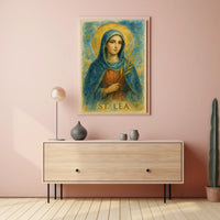 St. Lea Classical Religious Watercolor Art Poster