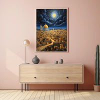 Stylized Middle Eastern Dome Cityscape Cultural Heritage Poster