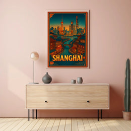 Shanghai Skyline Poster