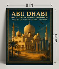 Abu Dhabi Fusion: Vintage Travel Poster