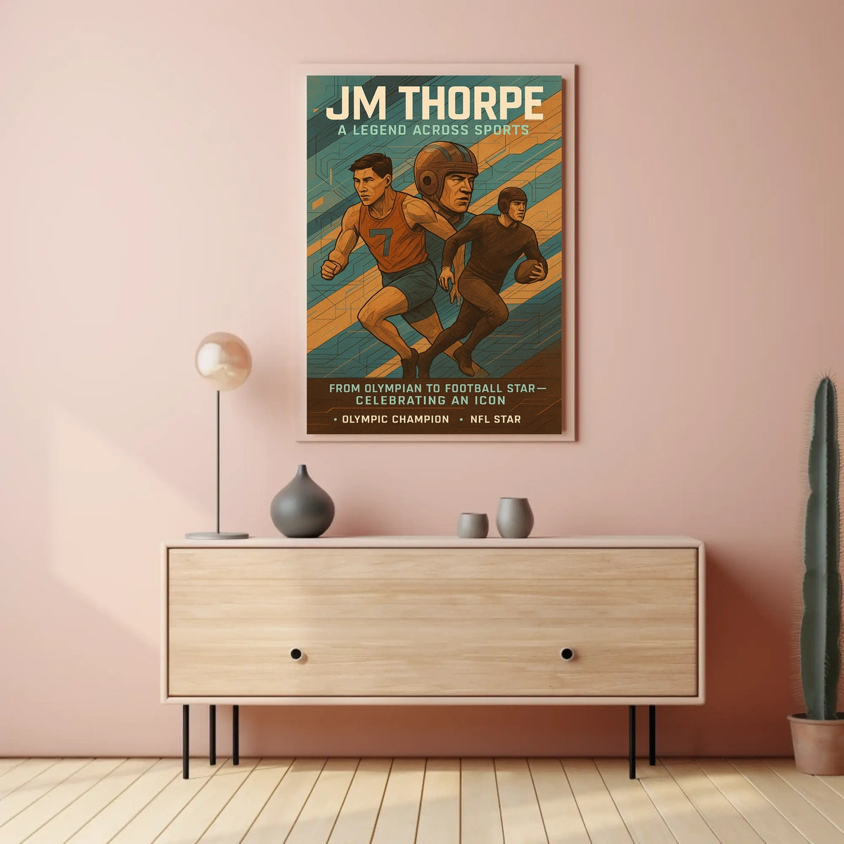 A Legend Across Sports Celebrating an Icon Jim Thorpe Poster