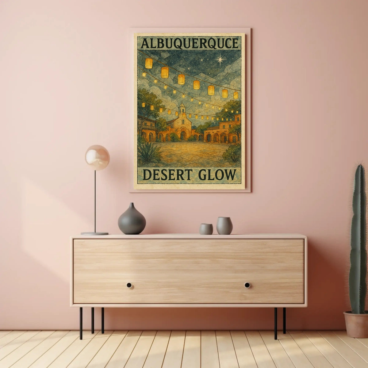 Albuquerque Desert Glow Poster