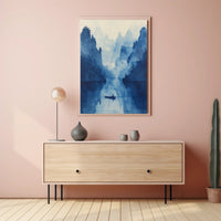 Tranquil Mountain Reflection Art Print Poster for Home Decor PosterGoat