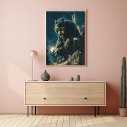 The Nocturnal Beast Art Poster for Home Decor and Art Lovers PosterGoat