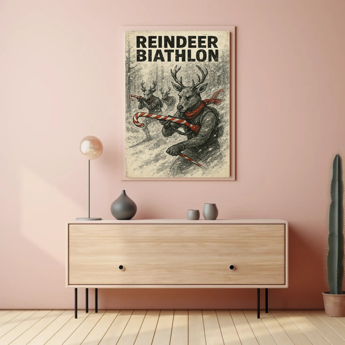 Reindeer Biathlon Poster